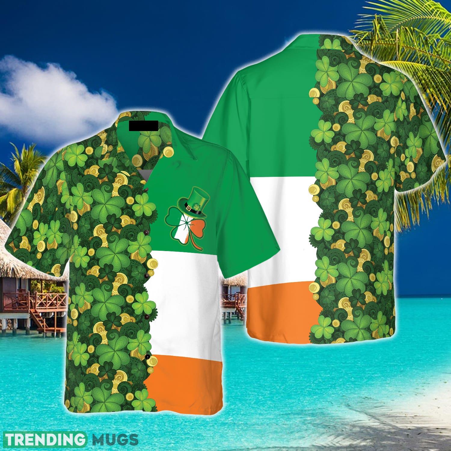 Gold Coins Shamrock Saint Patrick's Day Irish Ireland Flag Hawaiian Shirt Summer Beach Gift For Men And Women Hawaiian Shirt Gold Coins Shamrock Saint Patrick's Day Irish Ireland Flag Hawaiian Shirt Summer Beach Gift For Men And Women - Gold Coins Shamrock Saint Patrick's Day Irish Ireland Flag Hawaiian Shirt_1