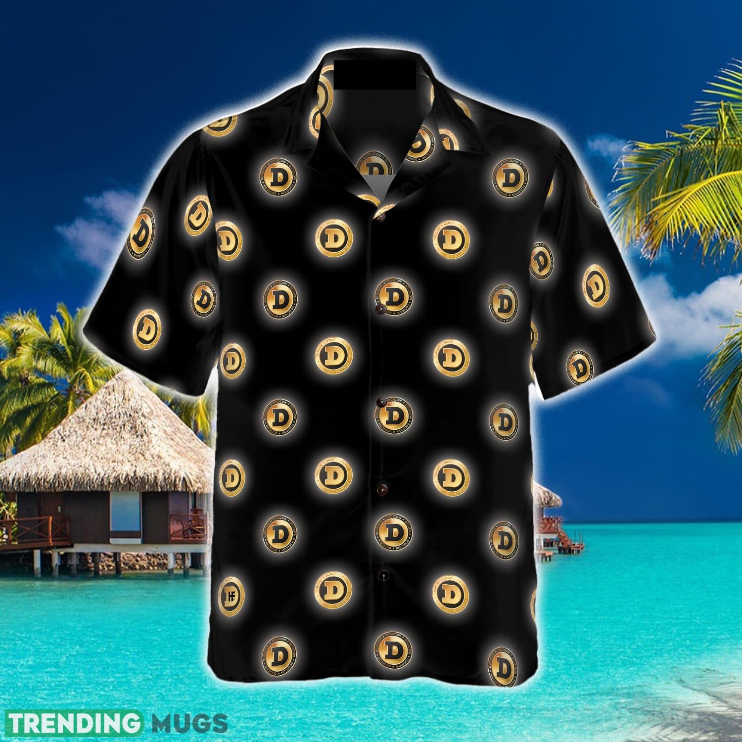 Golden Black Dogecoin Hawaiian Shirt Aloha Summer For Men And Women Gift Hawaiian Shirt Golden Black Dogecoin Hawaiian Shirt Aloha Summer For Men And Women Gift Hawaiian Shirt