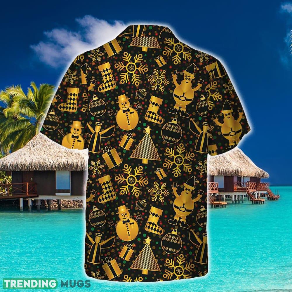 Golden Christmas Elements Hawaiian Shirt Aloha Summer For Men And Women Gift Hawaiian Shirt Golden Christmas Elements Hawaiian Shirt Aloha Summer For Men And Women Gift Hawaiian Shirt