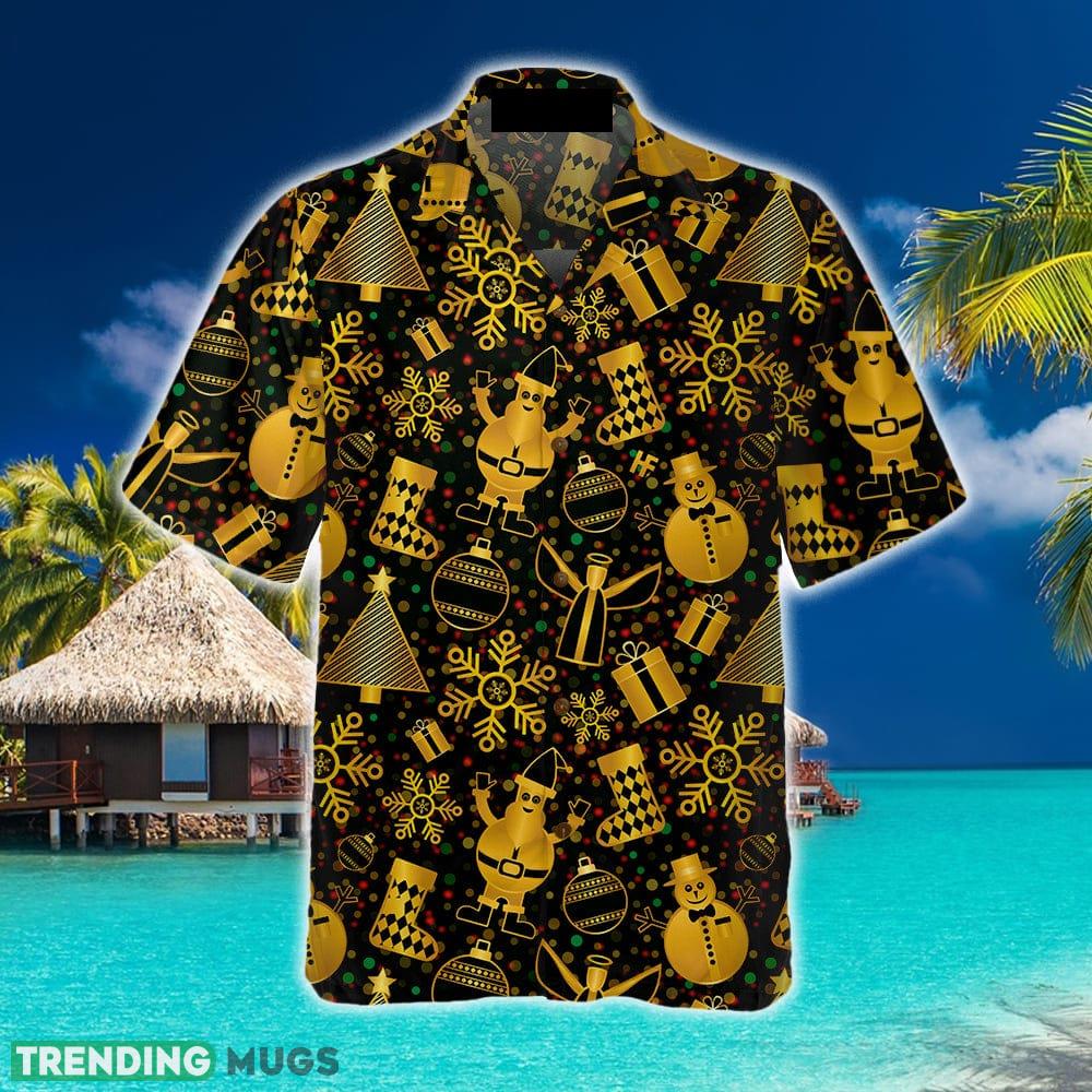 Golden Christmas Elements Hawaiian Shirt Aloha Summer For Men And Women Gift Hawaiian Shirt Golden Christmas Elements Hawaiian Shirt Aloha Summer For Men And Women Gift Hawaiian Shirt