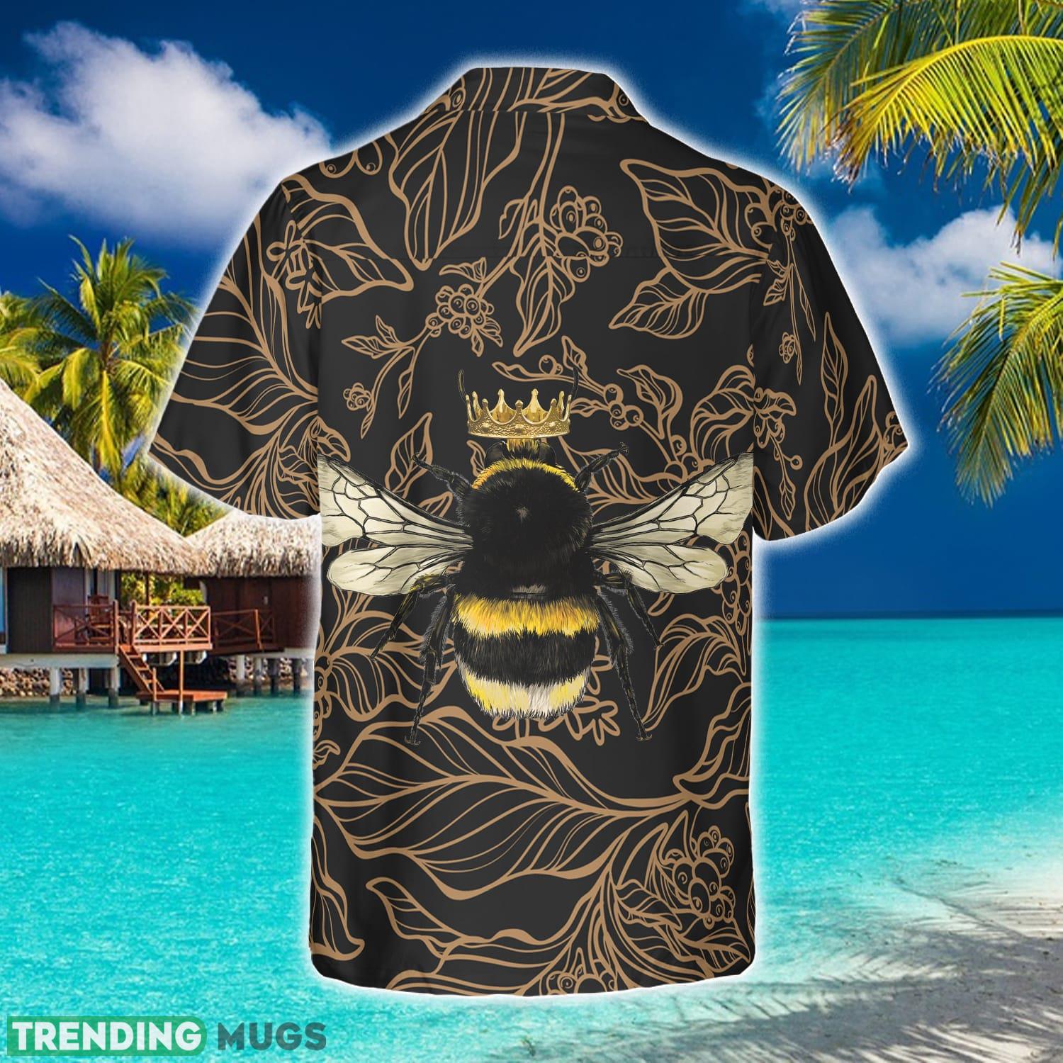 Golden Floral Bee Hawaiian Shirt Aloha Summer For Men And Women Gift Hawaiian Shirt Golden Floral Bee Hawaiian Shirt Aloha Summer For Men And Women Gift Hawaiian Shirt