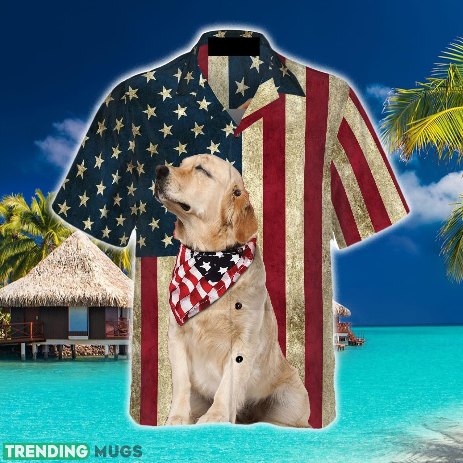 Golden Retriever American Flag Hawaiian Shirt Summer Beach Gift For Men And Women Hawaiian Shirt Golden Retriever American Flag Hawaiian Shirt Summer Beach Gift For Men And Women Hawaiian Shirt