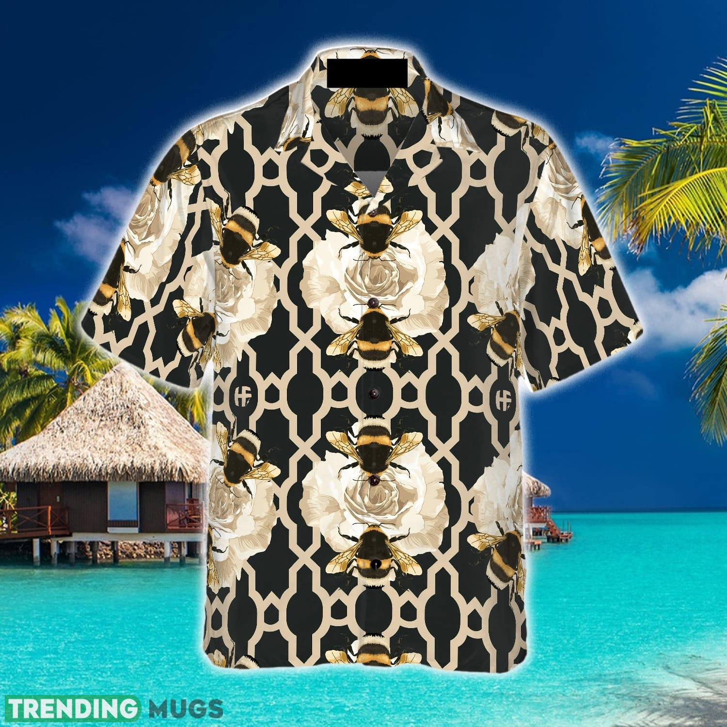Golden Roses & Bees 3D Hawaiian Shirt Beach Summer For Men And Women Gift Hawaiian Shirt Golden Roses & Bees 3D Hawaiian Shirt Beach Summer For Men And Women Gift Hawaiian Shirt