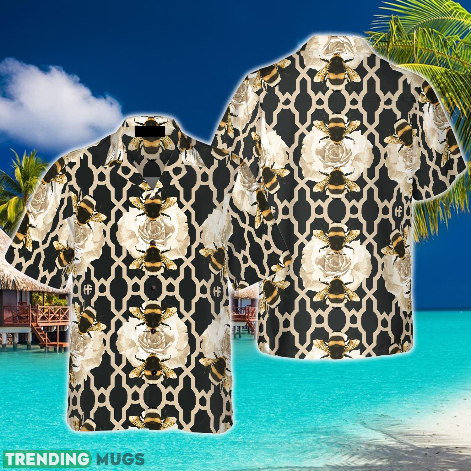Golden Roses & Bees 3D Hawaiian Shirt Beach Summer For Men And Women Gift - Golden Roses & Bees Hawaiian Shirt_1 Golden Roses & Bees 3D Hawaiian Shirt Beach Summer For Men And Women Gift - Golden Roses & Bees Hawaiian Shirt_1