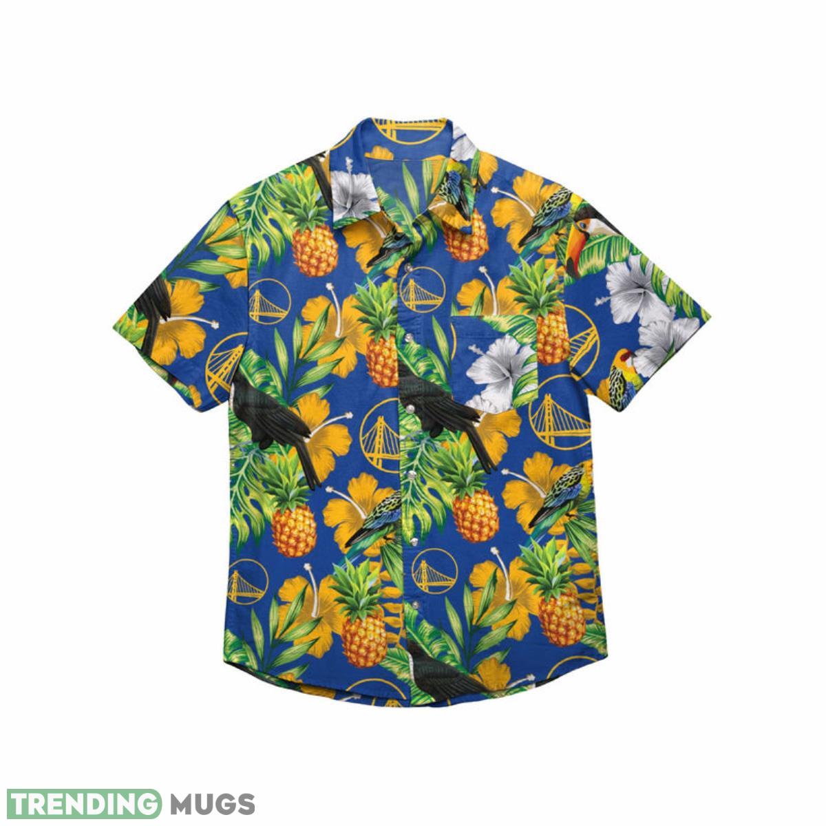Golden State Warriors NBA Floral Button Up Shirt Product Photo 1