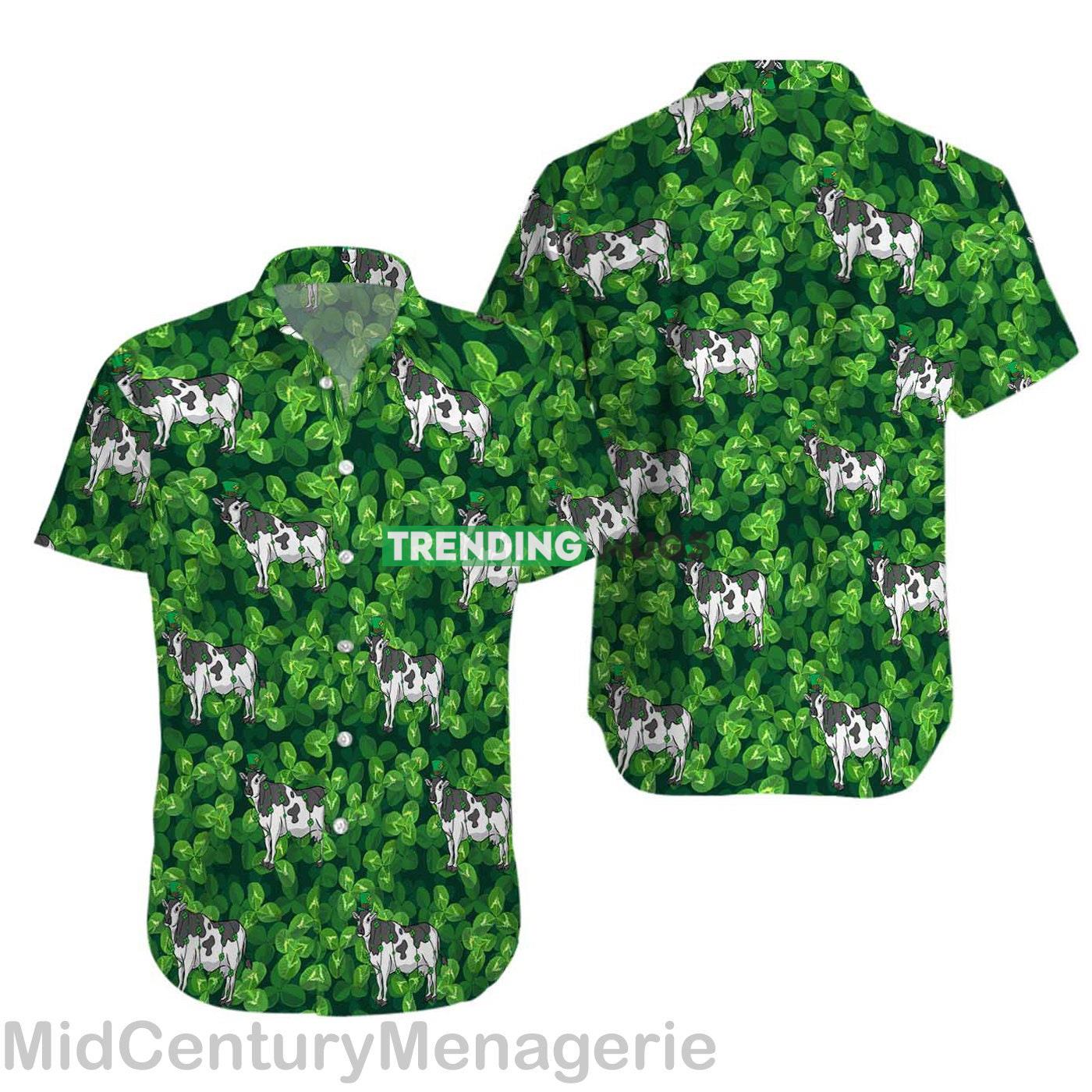 Happy St Patrick's Shirt, Irish Cow Shirt, Lucky Cow Shamrock Shirt, Irish Summer Hawaiian Shirt Hawaiian Shirt Happy St Patrick's Shirt, Irish Cow Shirt, Lucky Cow Shamrock Shirt, Irish Summer Hawaiian Shirt Hawaiian Shirt
