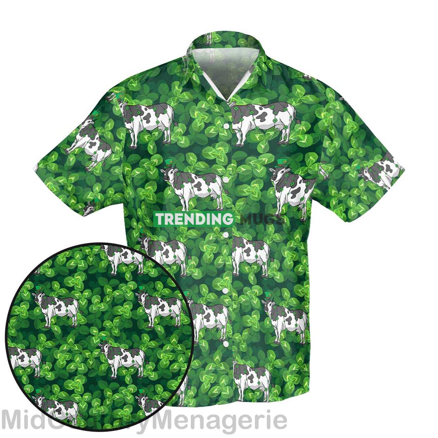 Happy St Patrick's Shirt, Irish Cow Shirt, Lucky Cow Shamrock Shirt, Irish Summer Hawaiian Shirt Hawaiian Shirt Happy St Patrick's Shirt, Irish Cow Shirt, Lucky Cow Shamrock Shirt, Irish Summer Hawaiian Shirt Hawaiian Shirt