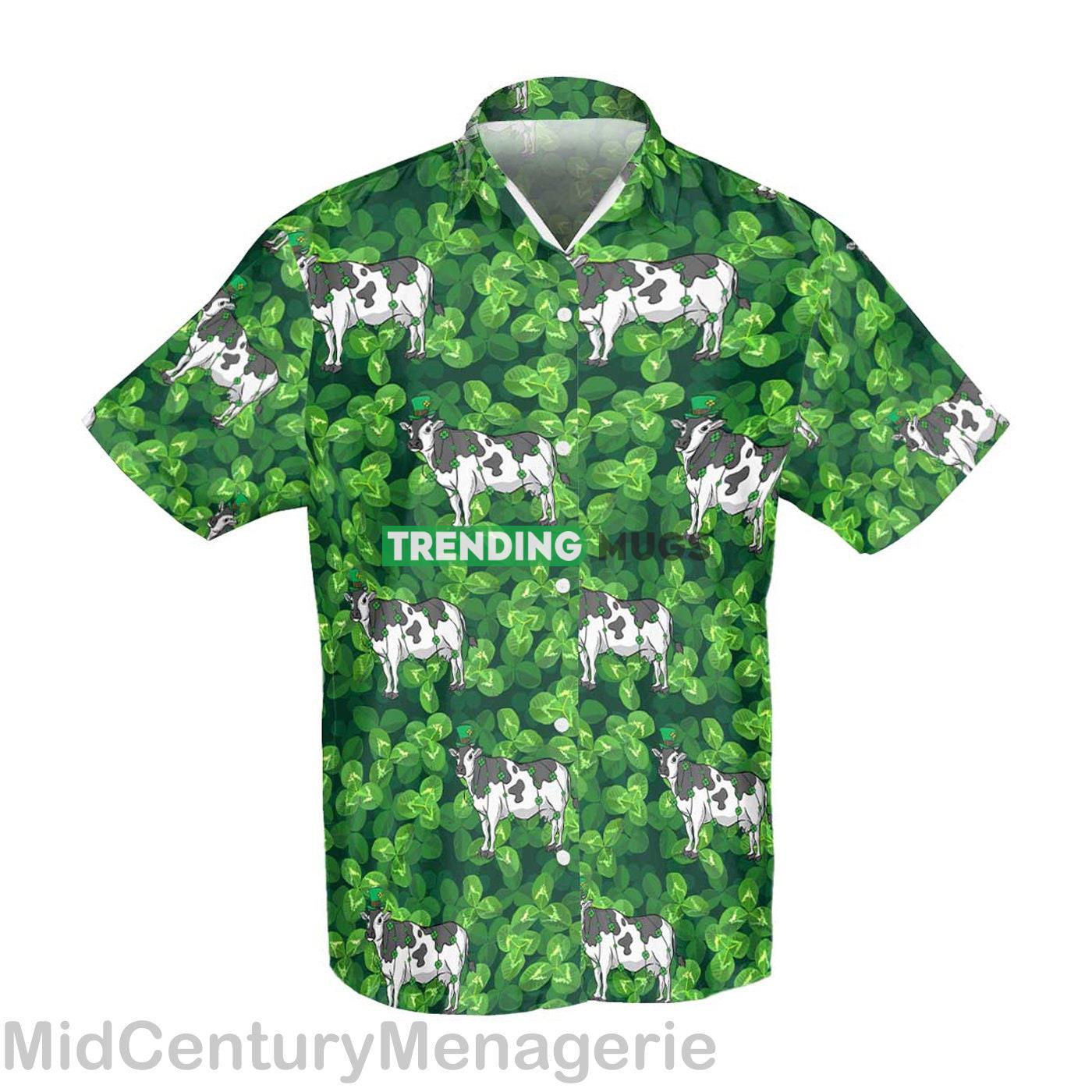 Happy St Patrick's Shirt, Irish Cow Shirt, Lucky Cow Shamrock Shirt, Irish Summer Hawaiian Shirt Hawaiian Shirt Happy St Patrick's Shirt, Irish Cow Shirt, Lucky Cow Shamrock Shirt, Irish Summer Hawaiian Shirt Hawaiian Shirt