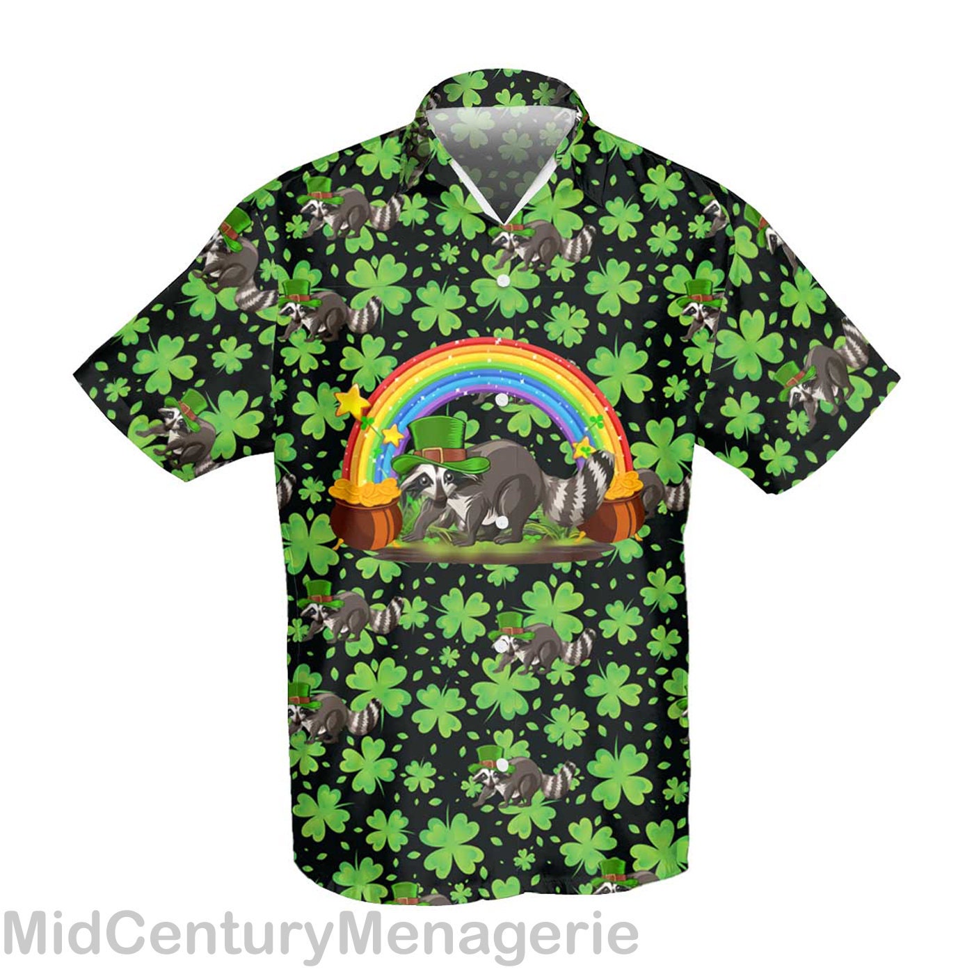 Happy St Patrick's Shirt, Irish Raccoon Shirt, Lucky Shamrock Shirt, Irish Summer Style 8 Hawaiian Shirt Hawaiian Shirt Happy St Patrick's Shirt, Irish Raccoon Shirt, Lucky Shamrock Shirt, Irish Summer Style 8 Hawaiian Shirt Hawaiian Shirt