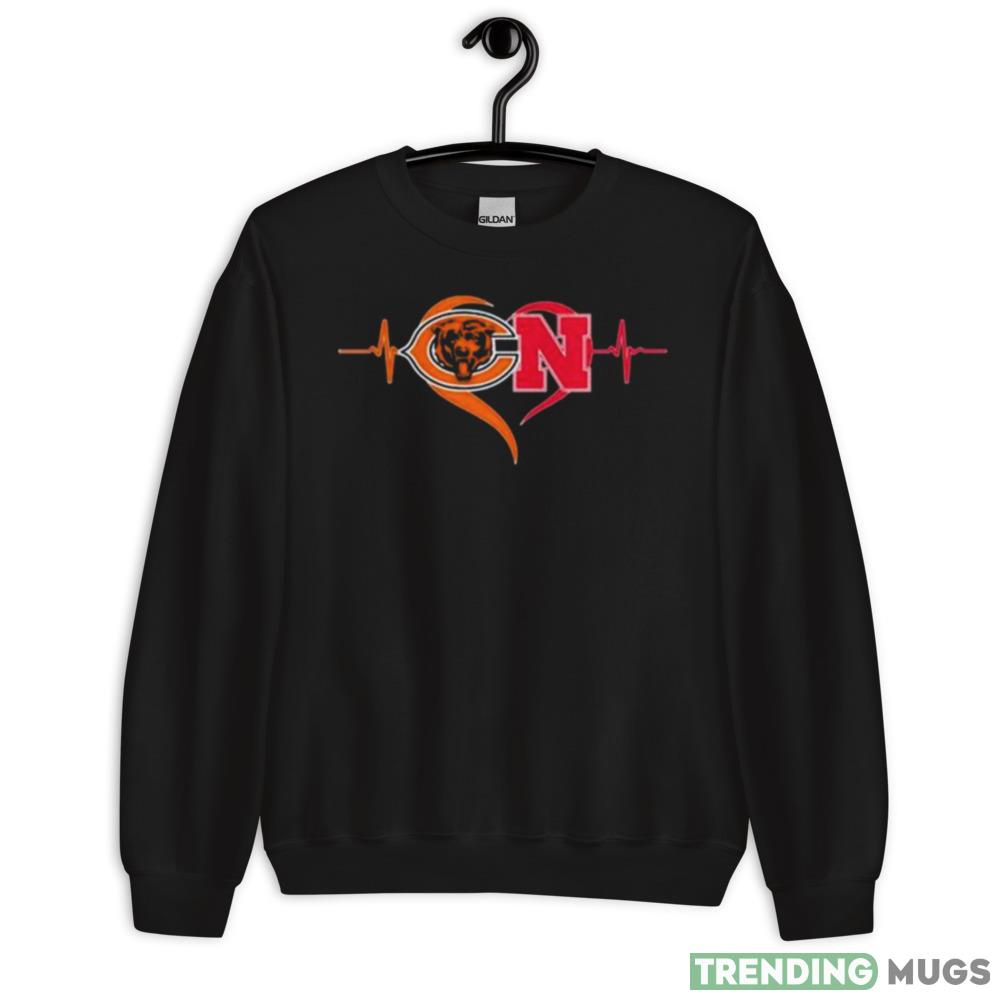 Heartbeat Chicago Bears And Nebraska Cornhuskers shirt - 18000 Unisex Heavy Blend Crewneck Sweatshirt Heartbeat Chicago Bears And Nebraska Cornhuskers shirt - 18000 Unisex Heavy Blend Crewneck Sweatshirt