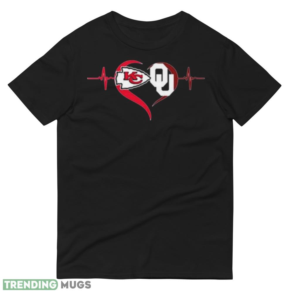 Heartbeat Kansas City Chiefs And Oklahoma Sooners shirt Dark Shirt Heartbeat Kansas City Chiefs And Oklahoma Sooners shirt Dark Shirt