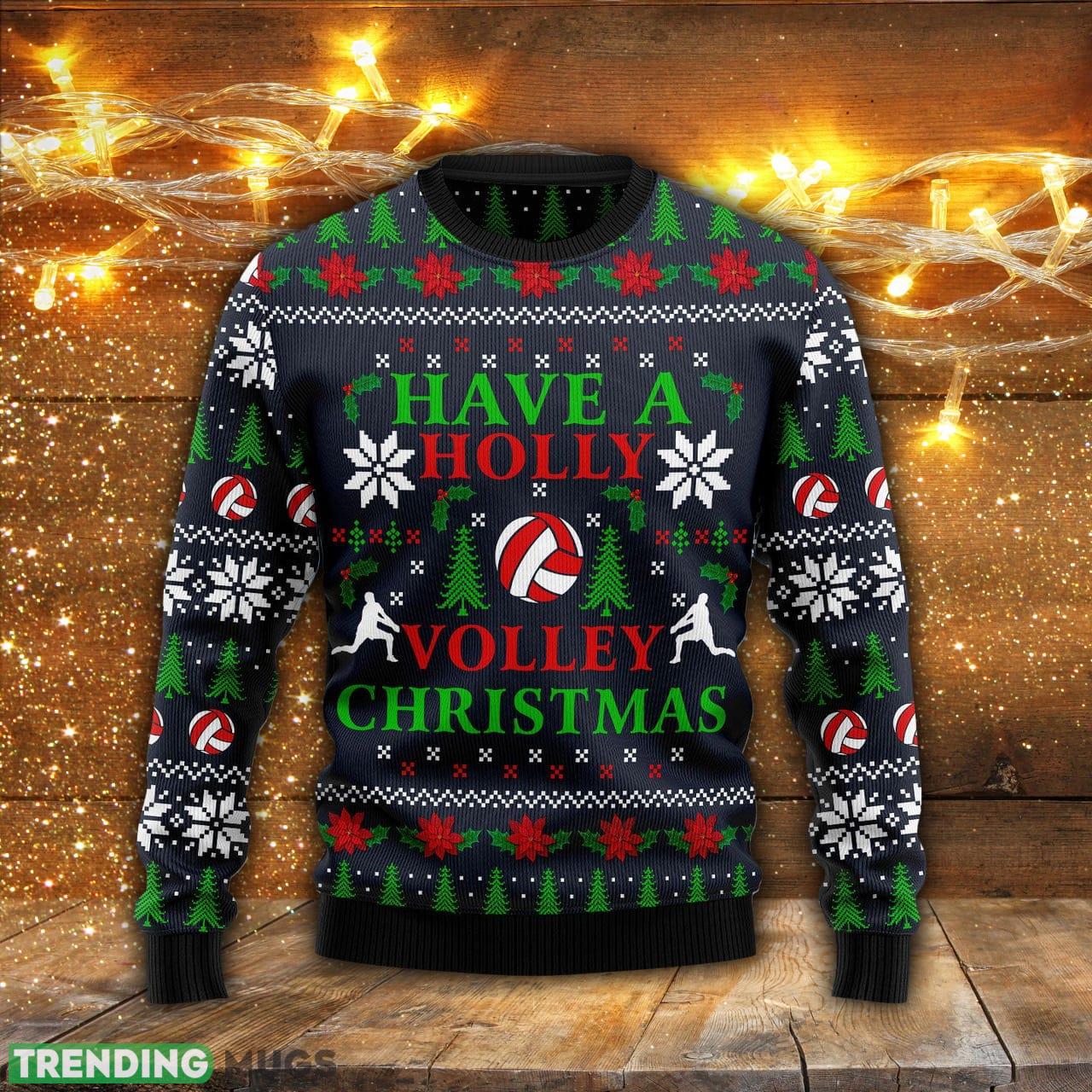 Holly Volley Volleyball Christmas Ugly Christmas Sweater Men And Women Gift For Christmas - Holly Volley Volleyball Christmas Ugly Christmas Sweater For Men & Women Adult US4860_1 Holly Volley Volleyball Christmas Ugly Christmas Sweater Men And Women Gift For Christmas - Holly Volley Volleyball Christmas Ugly Christmas Sweater For Men & Women Adult US4860_1
