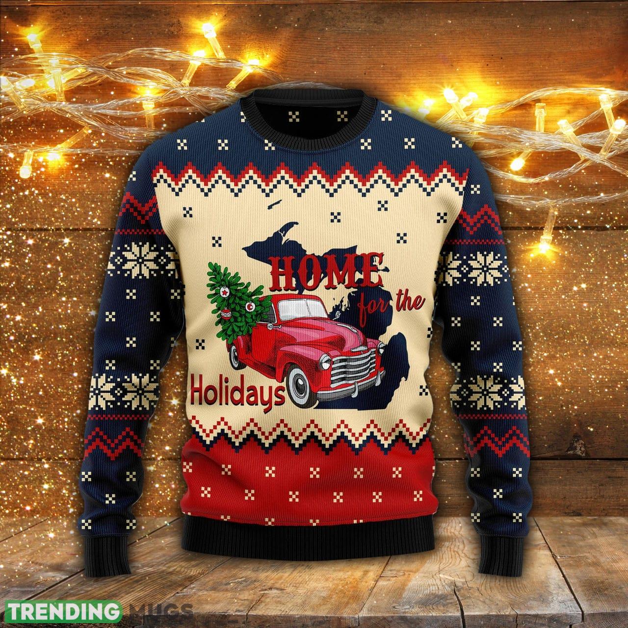Home For The Holidays Michigan Ugly Christmas Sweater Men And Women Gift For Christmas - Home For The Holidays Michigan Ugly Christmas Sweater For Men & Women Adult US4856_1 Home For The Holidays Michigan Ugly Christmas Sweater Men And Women Gift For Christmas - Home For The Holidays Michigan Ugly Christmas Sweater For Men & Women Adult US4856_1