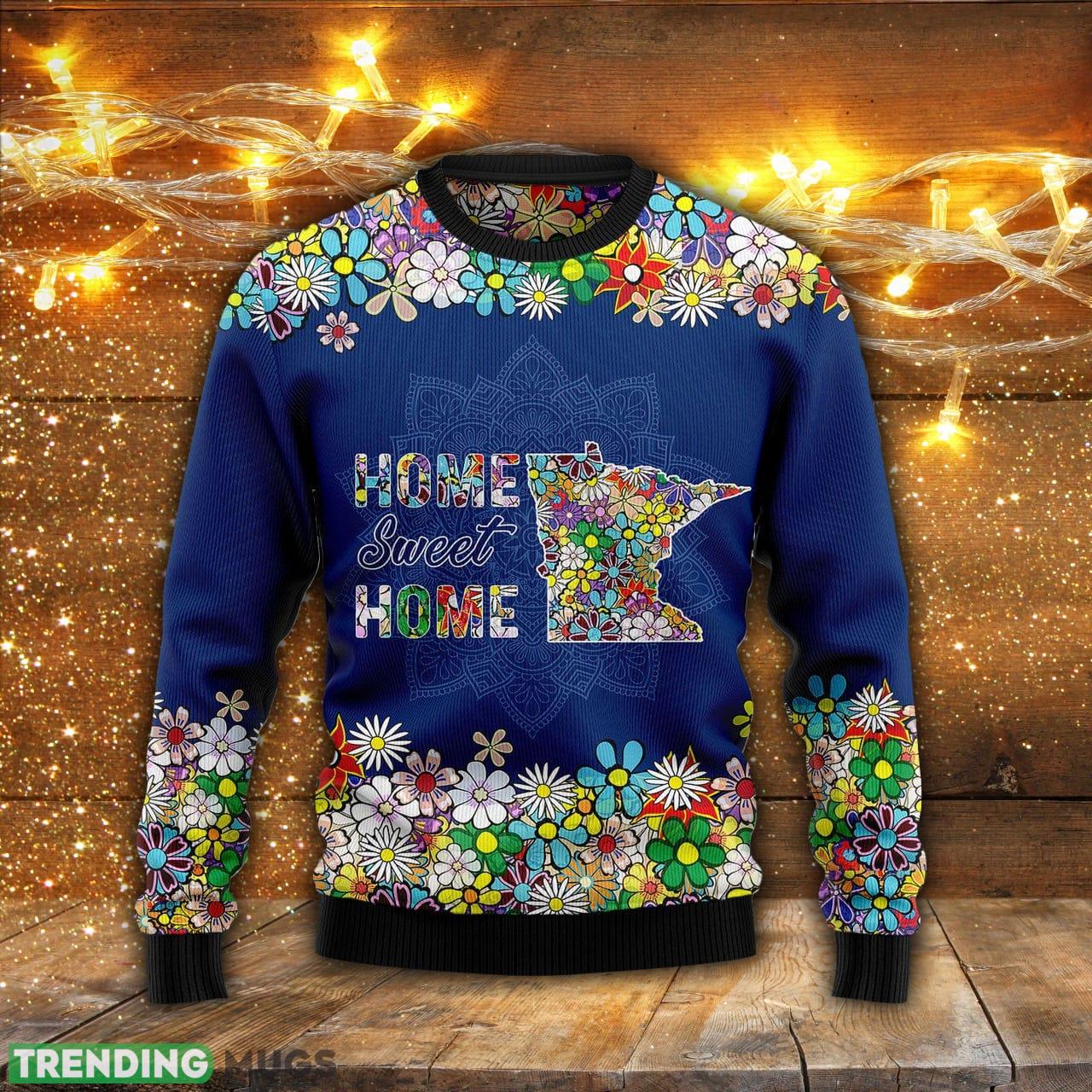 Home Sweet Home Minnesota Flower Ugly Christmas Sweater Men And Women Gift For Christmas - Home Sweet Home Minnesota Flower Ugly Christmas Sweater For Men & Women Adult US4855_1 Home Sweet Home Minnesota Flower Ugly Christmas Sweater Men And Women Gift For Christmas - Home Sweet Home Minnesota Flower Ugly Christmas Sweater For Men & Women Adult US4855_1