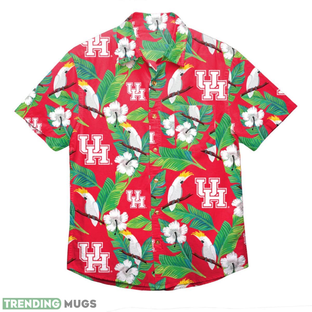 Houston Cougars NCAA Floral Button Up Shirt Product Photo 1