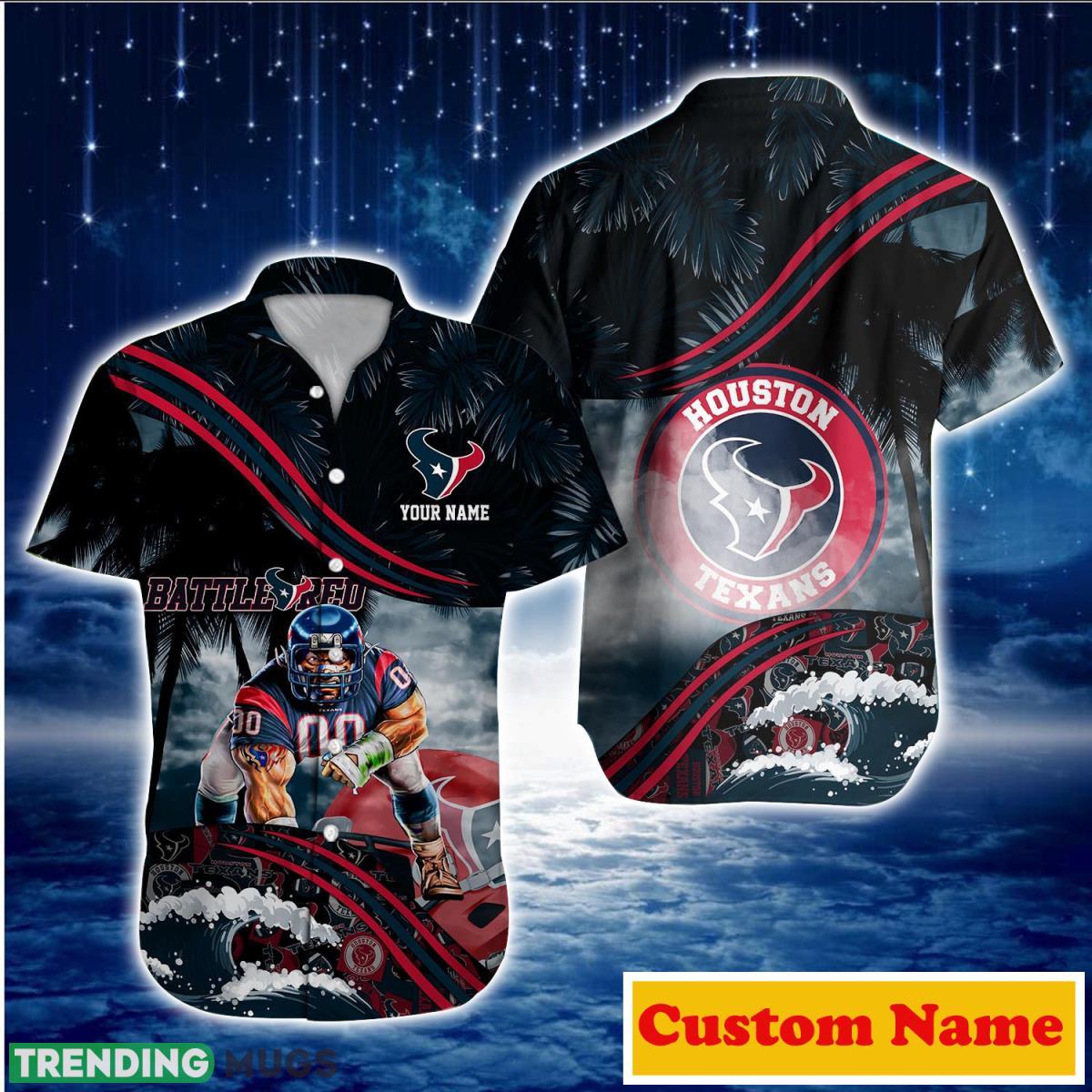 Houston Texans NFL Custom Name Hawaiian Shirt For Men And Women Great Gift For Fans Product Photo 1 Houston Texans NFL Custom Name Hawaiian Shirt For Men And Women Great Gift For Fans Product Photo 1