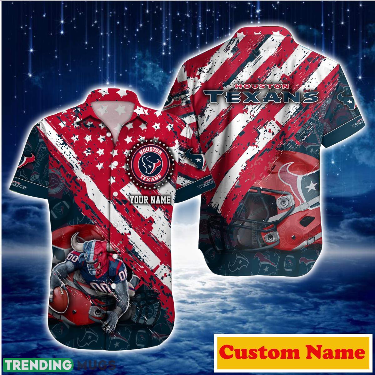 Houston Texans NFL Custom Name Hawaiian Shirt For Men And Women Impressive Gift For Fans Product Photo 1 Houston Texans NFL Custom Name Hawaiian Shirt For Men And Women Impressive Gift For Fans Product Photo 1