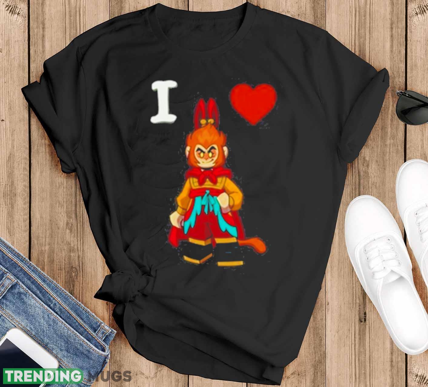 I Heart Monkey King T Shirt - Black T-Shirt I Heart Monkey King T Shirt - Black T-Shirt