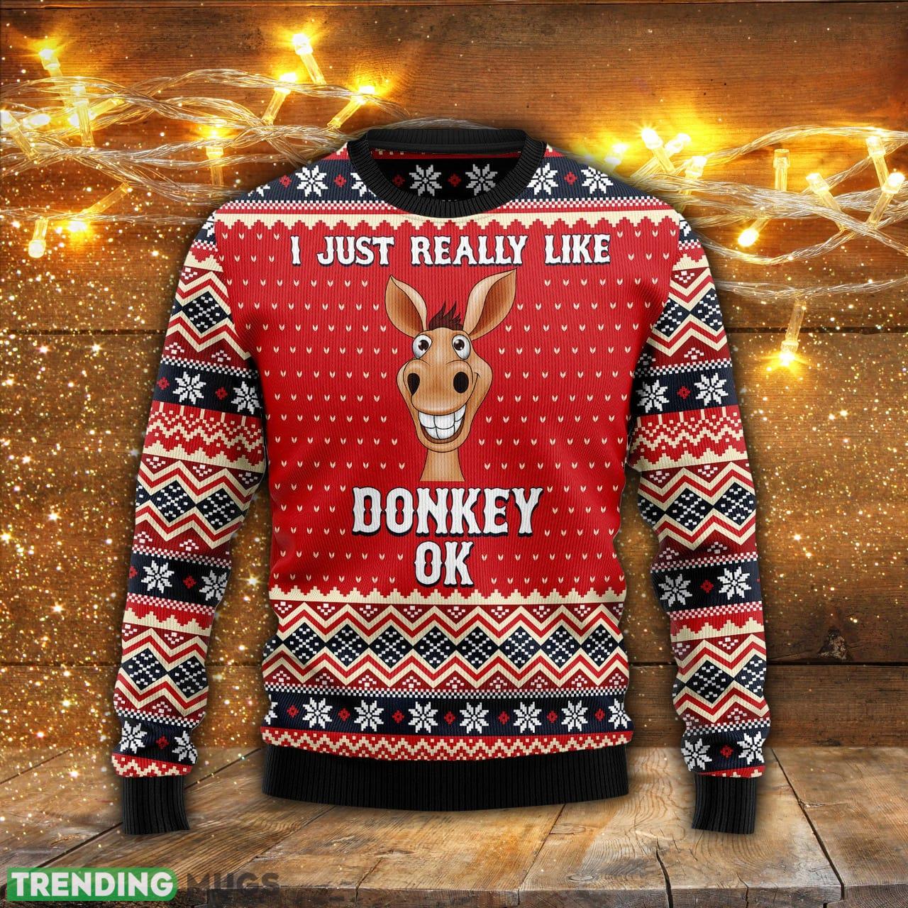 I Just Really Like Donkey Ugly Christmas Sweater Men And Women Gift For Christmas - I Just Really Like Donkey Ugly Christmas Sweater For Men & Women Adult US4476_1 I Just Really Like Donkey Ugly Christmas Sweater Men And Women Gift For Christmas - I Just Really Like Donkey Ugly Christmas Sweater For Men & Women Adult US4476_1