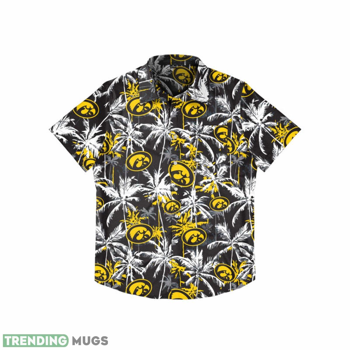 Iowa Hawkeyes NCAA Black Floral Button Up Shirt Product Photo 1