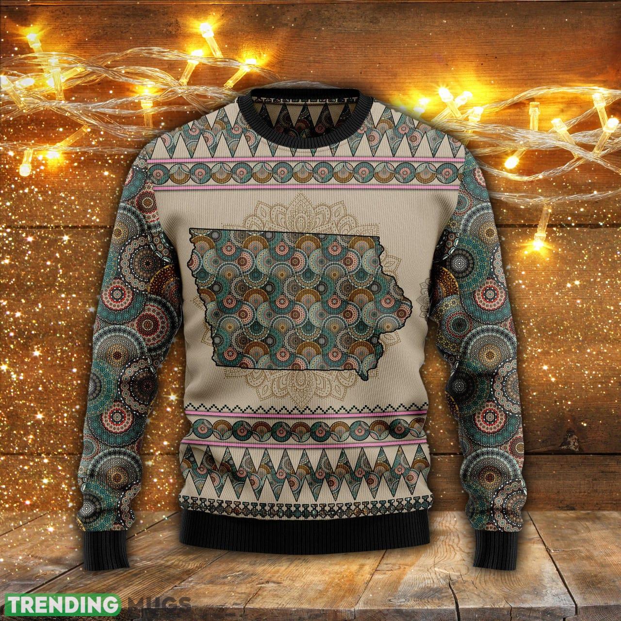 IOWA Mandala Ugly Christmas Sweater Men And Women Gift For Christmas - IOWA Mandala Ugly Christmas Sweater For Men & Women Adult US4484_1 IOWA Mandala Ugly Christmas Sweater Men And Women Gift For Christmas - IOWA Mandala Ugly Christmas Sweater For Men & Women Adult US4484_1