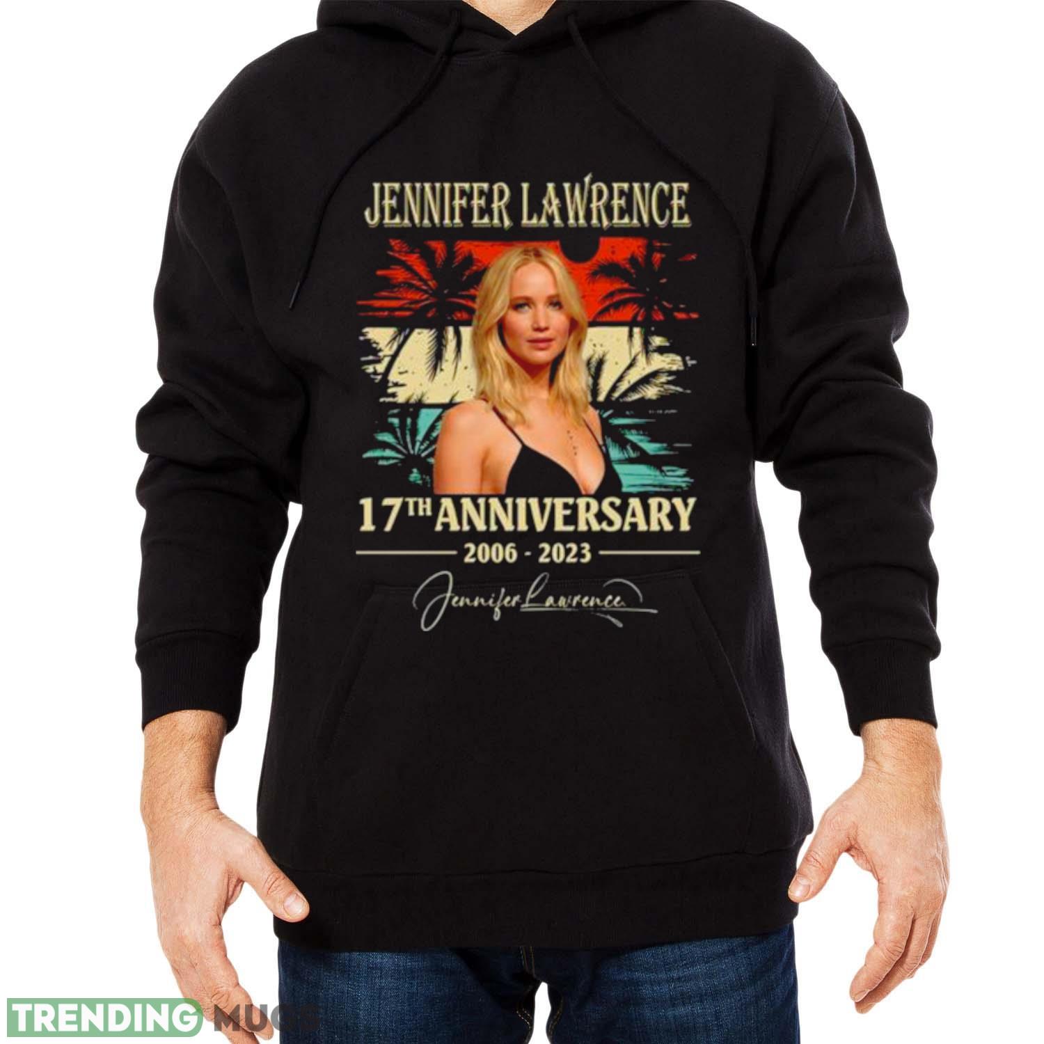 Jennifer Lawrence 17th anniversary 2006 2023 signature vintage shirt Dark Shirt Jennifer Lawrence 17th anniversary 2006 2023 signature vintage shirt Dark Shirt