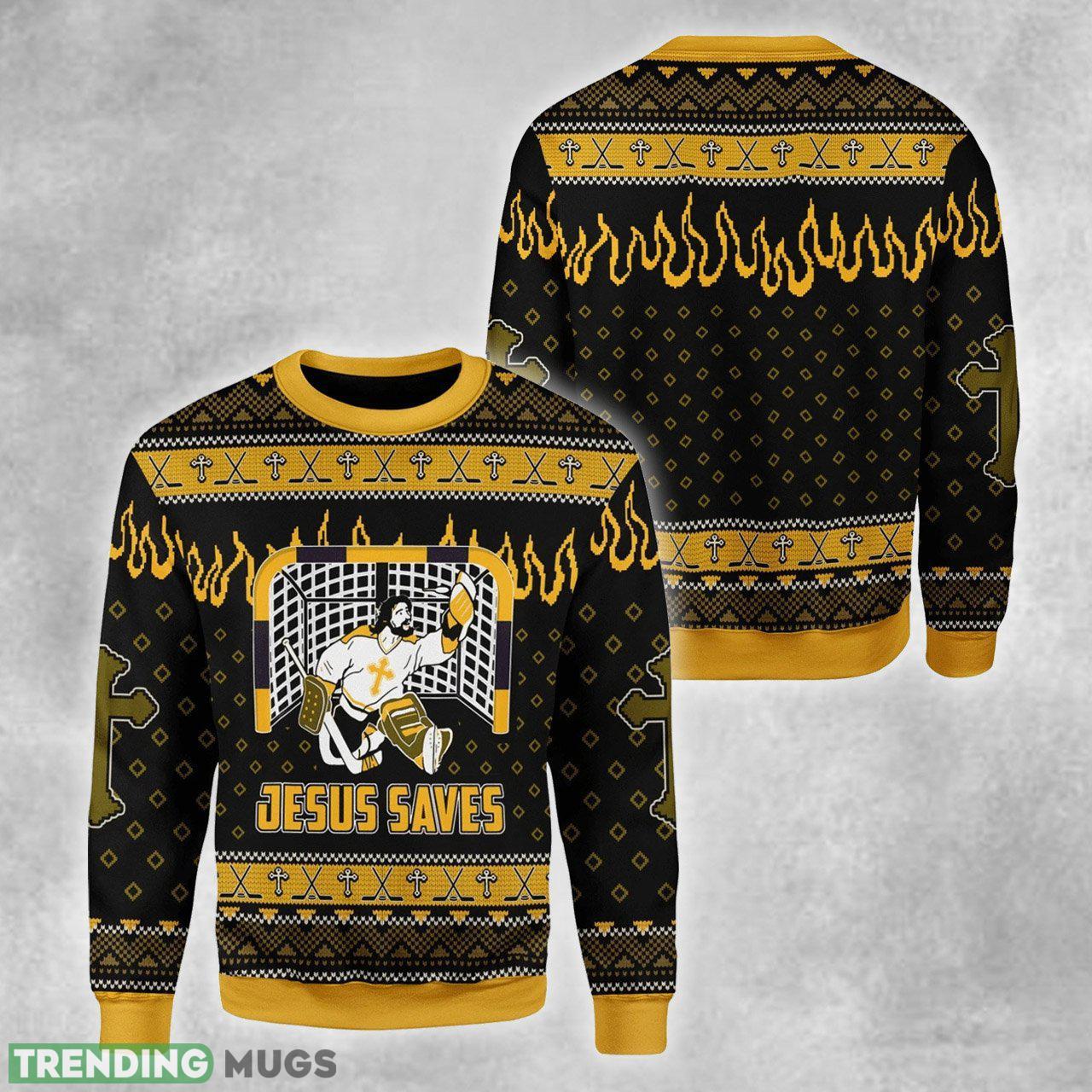 Jesus Saves Hockey Ugly Christmas Sweater Style 6 Men And Women Gift For Christmas - Jesus Saves Hockey Ugly Christmas Sweater For Men & Women Adult US6088_1 Jesus Saves Hockey Ugly Christmas Sweater Style 6 Men And Women Gift For Christmas - Jesus Saves Hockey Ugly Christmas Sweater For Men & Women Adult US6088_1