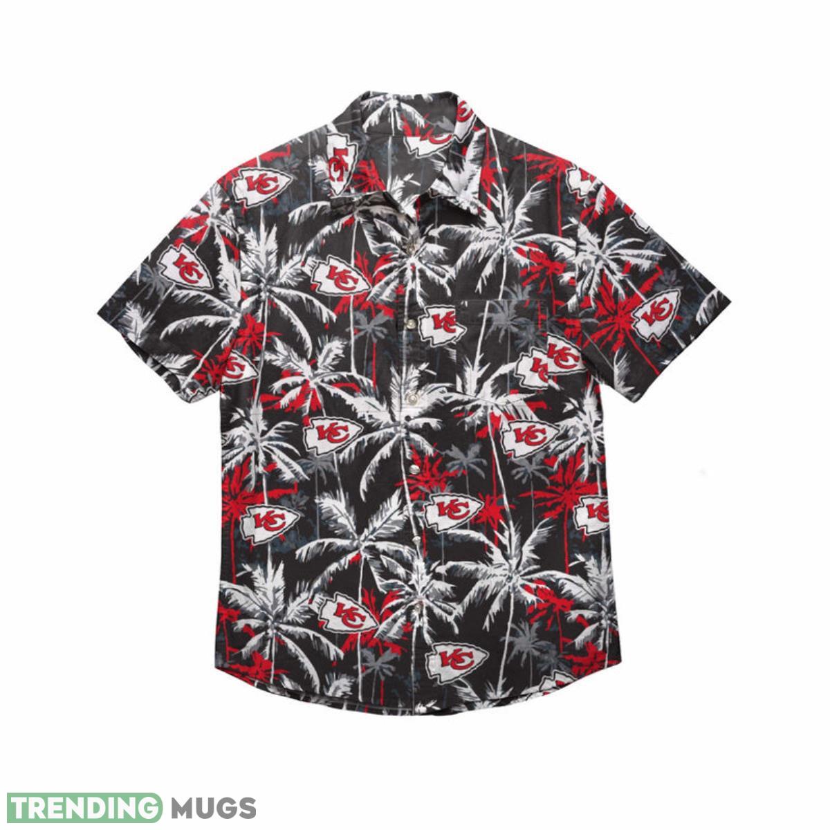 Kansas City Chiefs NFL Black Floral Button Up Shirt Product Photo 1 Kansas City Chiefs NFL Black Floral Button Up Shirt Product Photo 1
