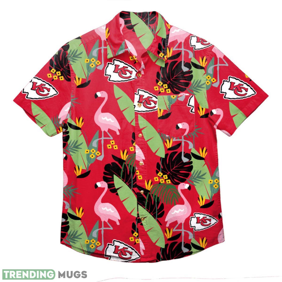 Kansas City Chiefs NFL Floral Button Up Shirt Product Photo 1