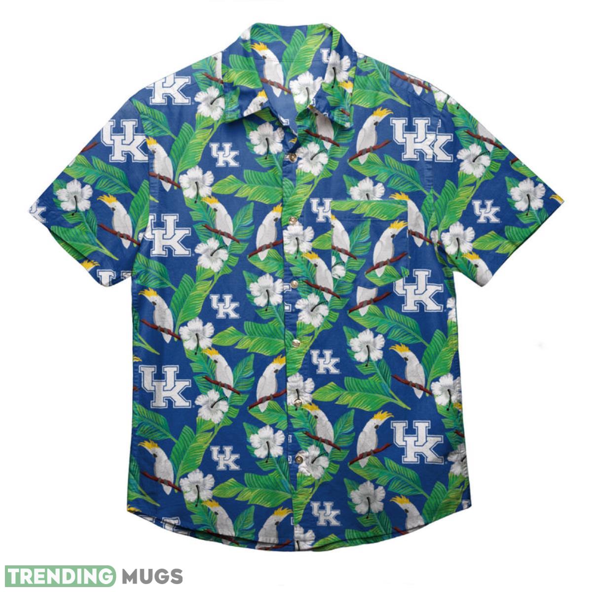 Kentucky Wildcats NCAA Floral Button Up Shirt Product Photo 1