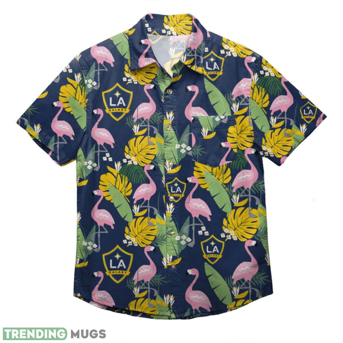 LA Galaxy MLS Floral Button Up Shirt Product Photo 1 LA Galaxy MLS Floral Button Up Shirt Product Photo 1