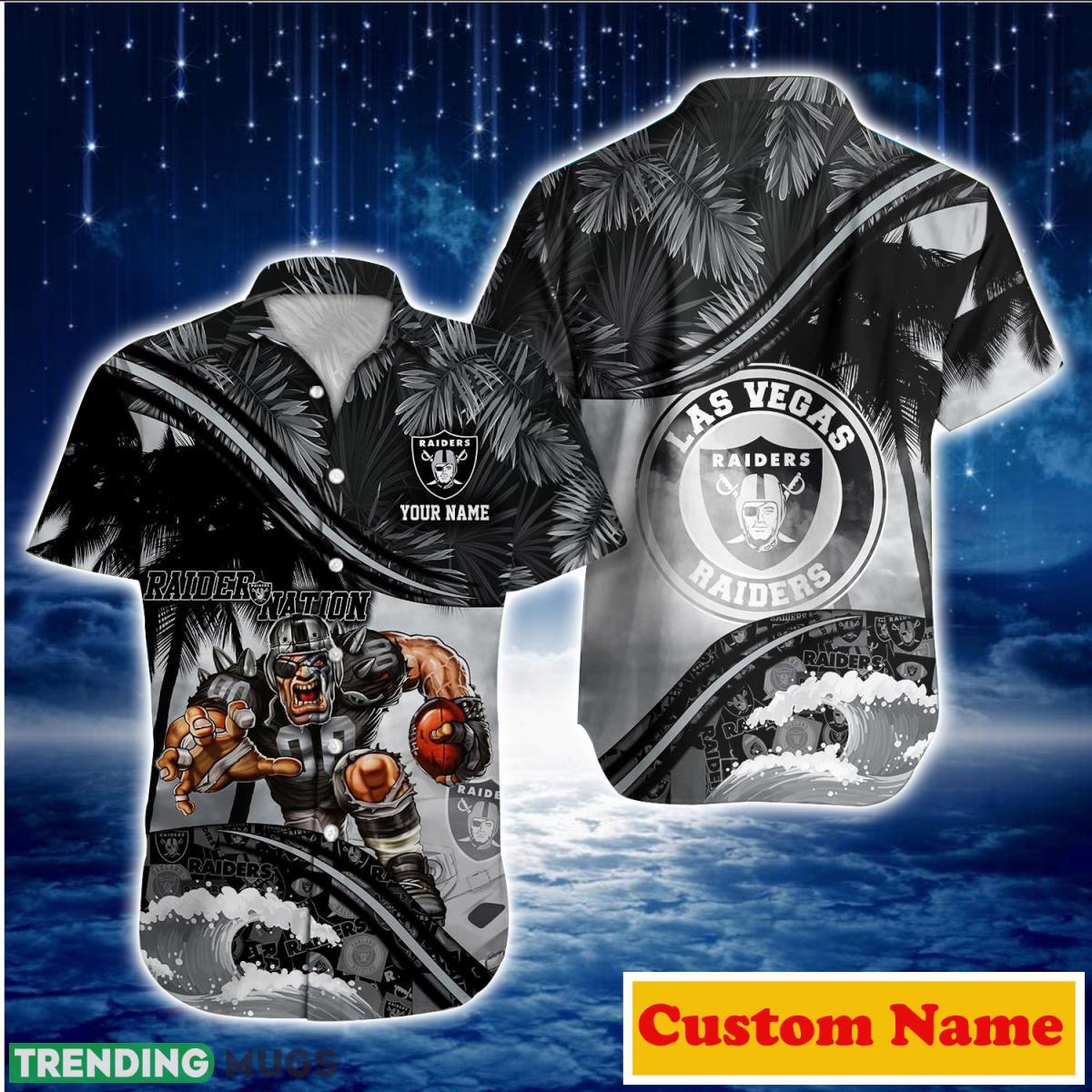Las Vegas Raiders NFL Custom Name Hawaiian Shirt For Men And Women Great Gift For Fans Product Photo 1