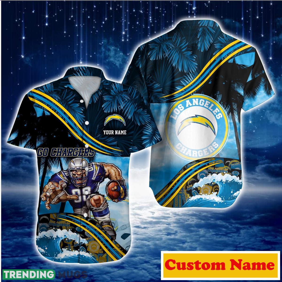 Los Angeles Chargers NFL Custom Name Hawaiian Shirt For Men And Women Great Gift For Fans Product Photo 1