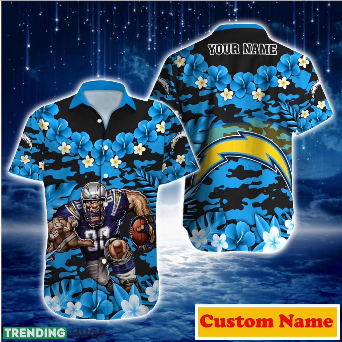 Los Angeles Chargers NFL Custom Name Hawaiian Shirt For Men And Women Impressive Gift For Real Fans Product Photo 1