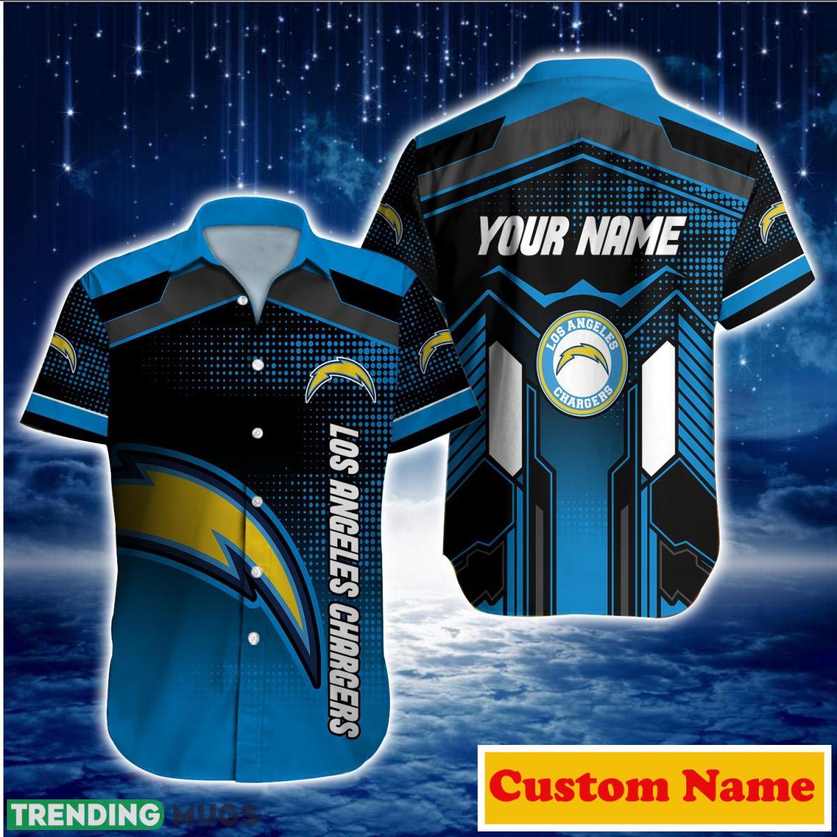 Los Angeles Chargers NFL Custom Name Hawaiian Shirt For Men And Women Special Gift For Fans Product Photo 1 Los Angeles Chargers NFL Custom Name Hawaiian Shirt For Men And Women Special Gift For Fans Product Photo 1
