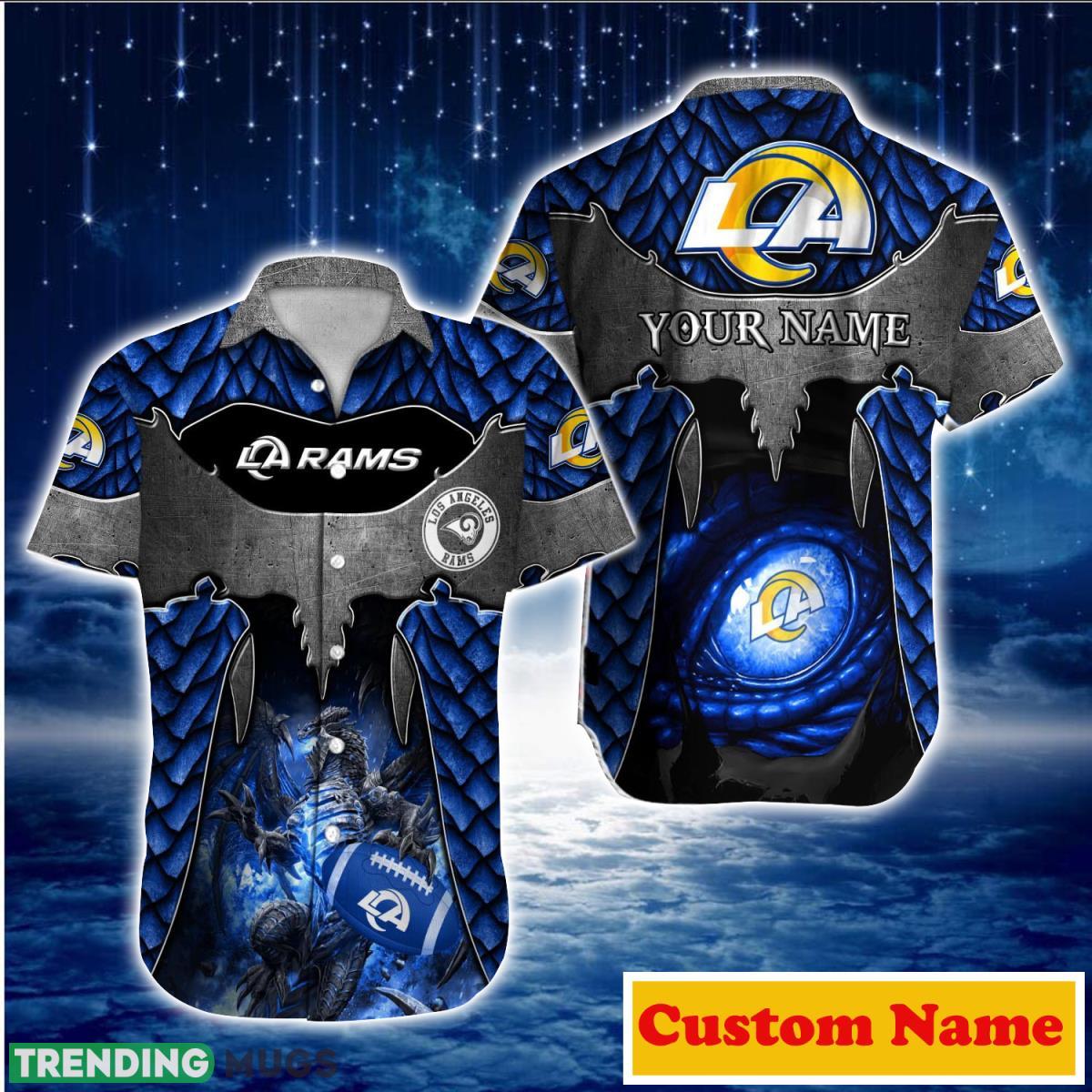 Los Angeles Rams NFL Custom Name Hawaiian Shirt For Men And Women Best Gift For True Fans Product Photo 1 Los Angeles Rams NFL Custom Name Hawaiian Shirt For Men And Women Best Gift For True Fans Product Photo 1