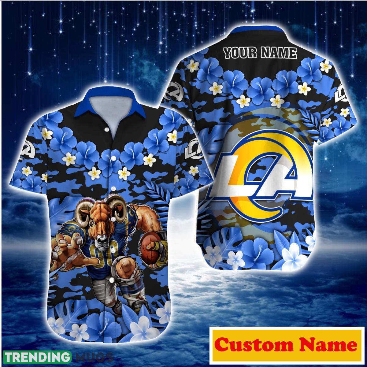 Los Angeles Rams NFL Custom Name Hawaiian Shirt For Men And Women Impressive Gift For Real Fans Product Photo 1 Los Angeles Rams NFL Custom Name Hawaiian Shirt For Men And Women Impressive Gift For Real Fans Product Photo 1