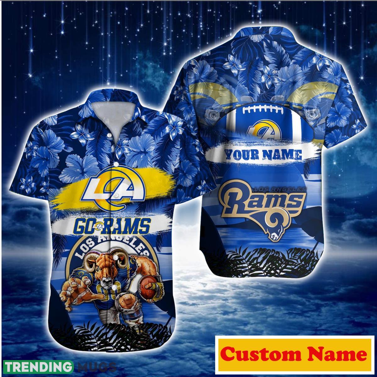 Los Angeles Rams NFL Custom Name Hawaiian Shirt For Men And Women Unique Gift For Fans Product Photo 1