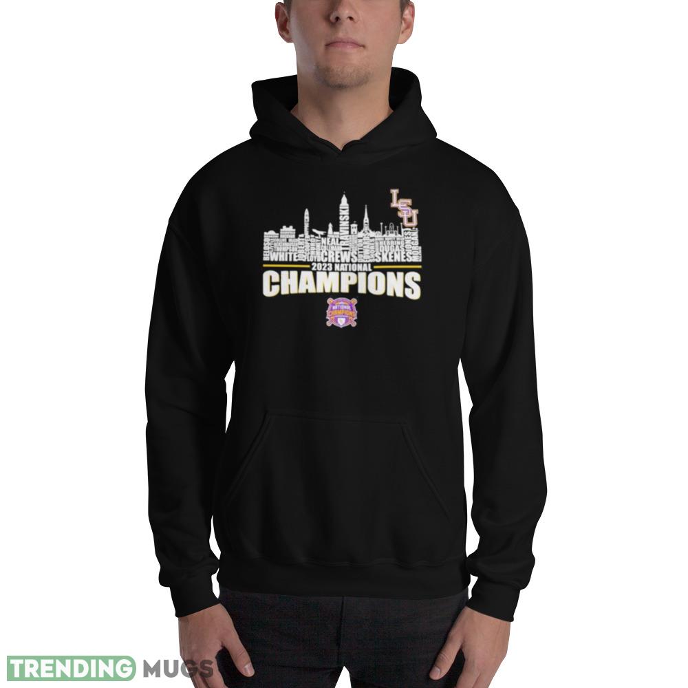 LSU Tiger Baseball Players Names City Skyline 2023 National Champions Shirt Dark Shirt LSU Tiger Baseball Players Names City Skyline 2023 National Champions Shirt Dark Shirt