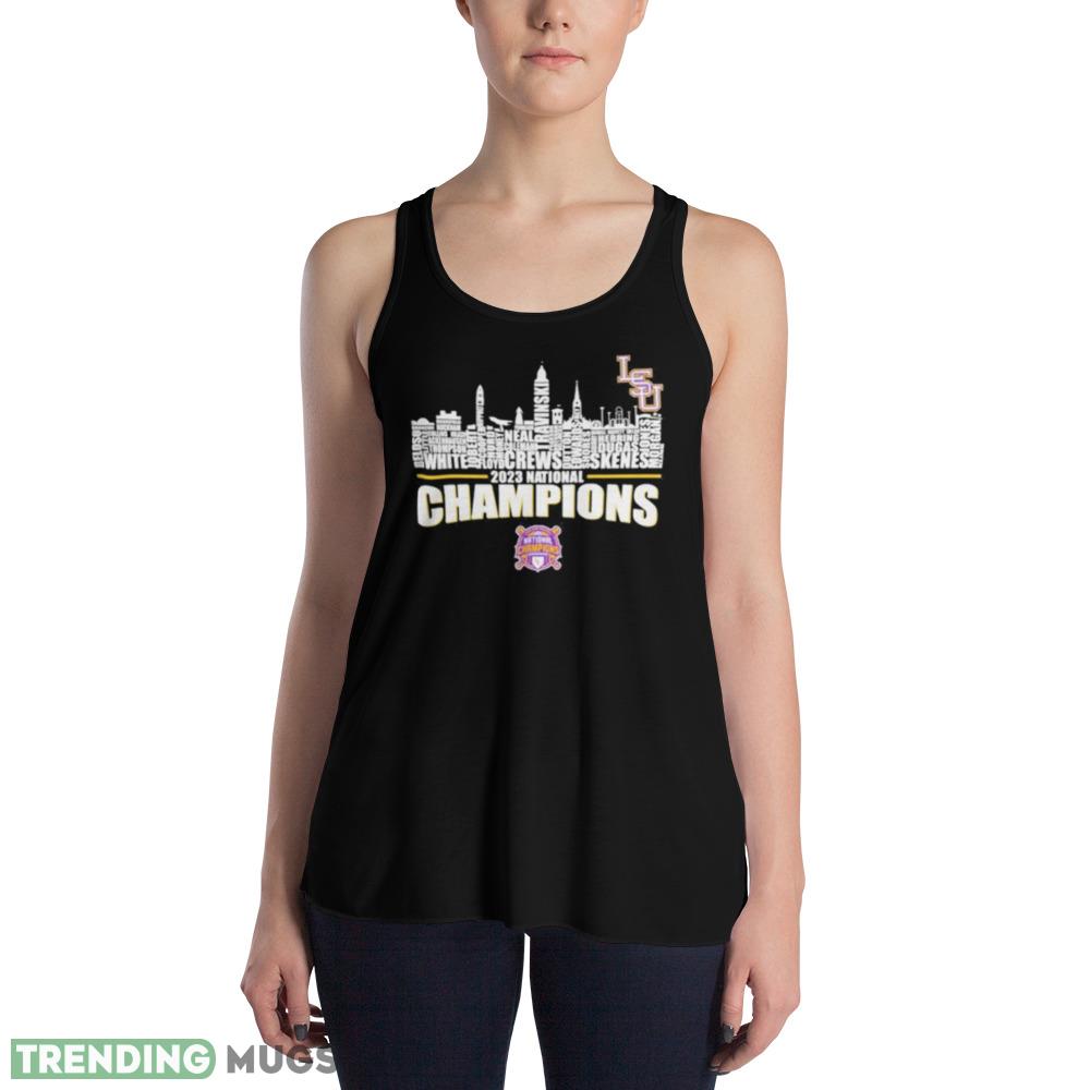 LSU Tiger Baseball Players Names City Skyline 2023 National Champions Shirt Dark Shirt LSU Tiger Baseball Players Names City Skyline 2023 National Champions Shirt Dark Shirt