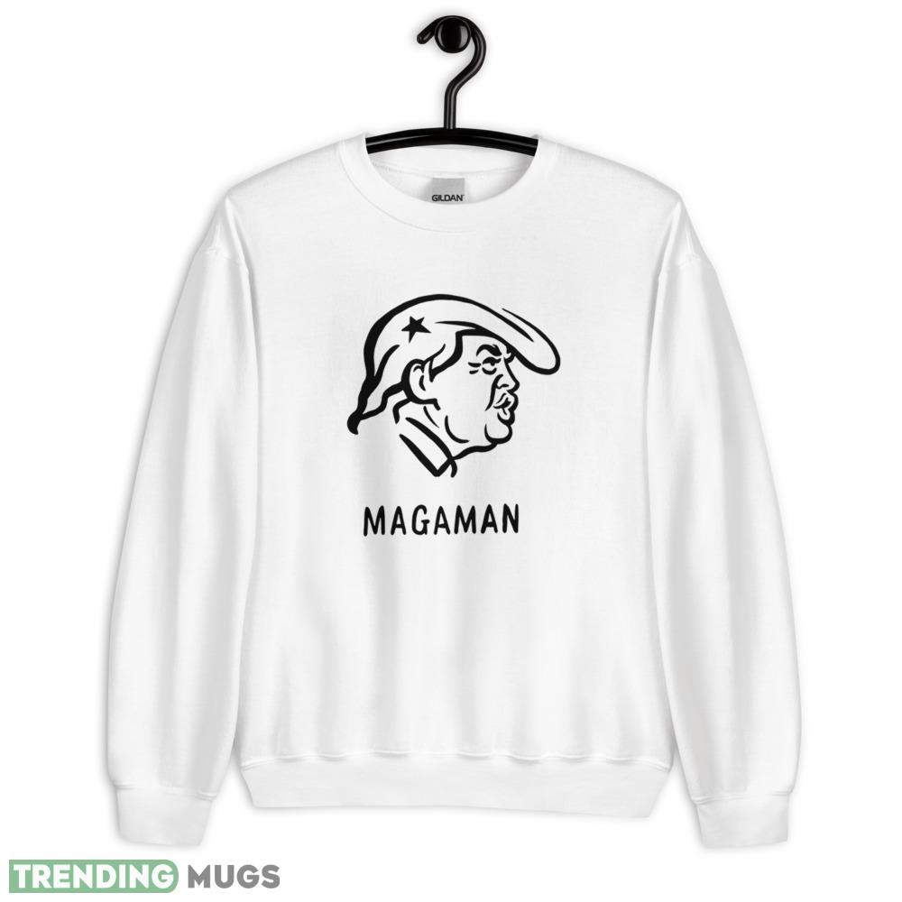 MagaManBlack Funny White T Shirt Gift For Men And Women - 18000 Unisex Heavy Blend Crewneck Sweatshirt MagaManBlack Funny White T Shirt Gift For Men And Women - 18000 Unisex Heavy Blend Crewneck Sweatshirt