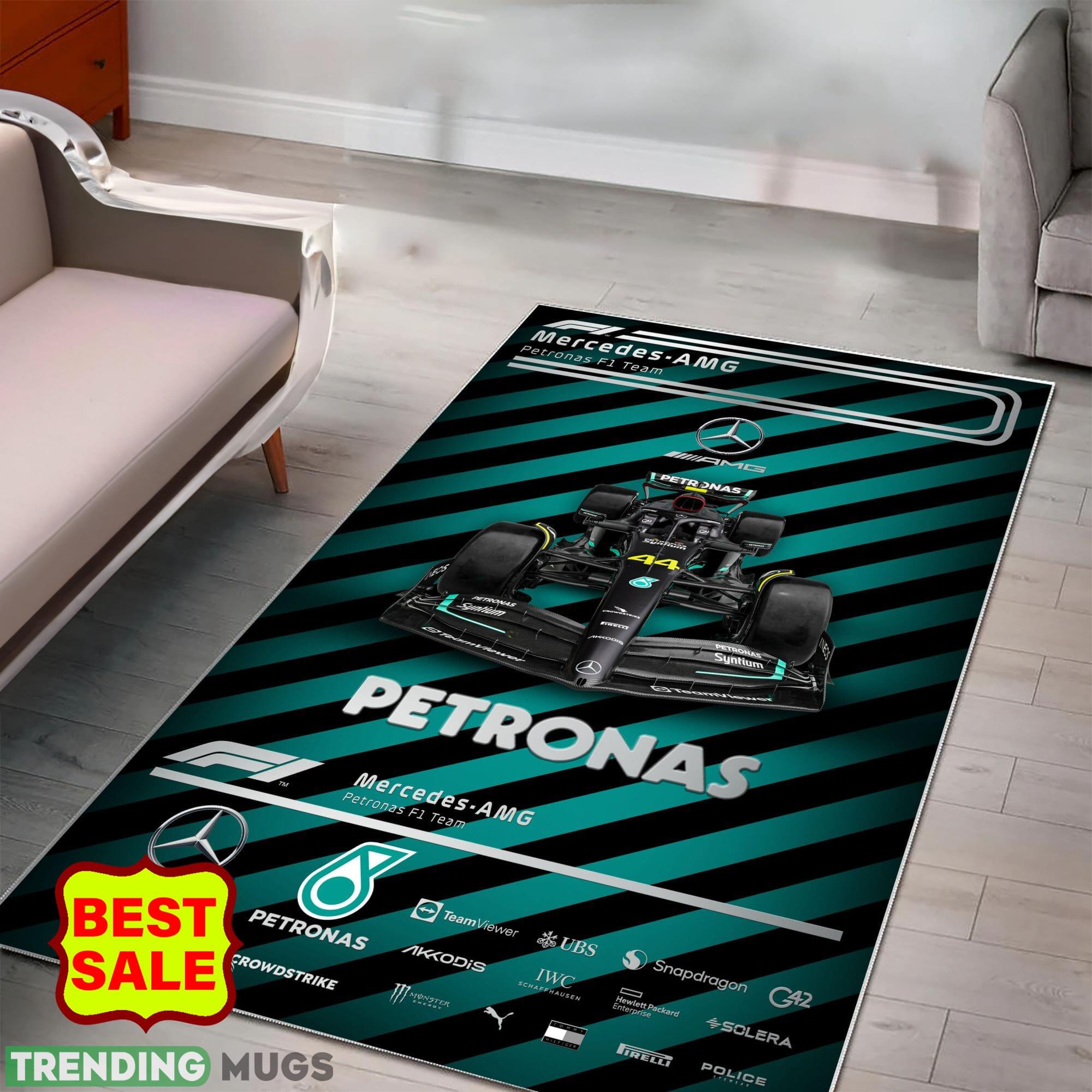 Mercedes AMG PETRONAS F1 Team Racing Area Rugs Living Room Indoor Rugs Mercedes AMG PETRONAS F1 Team Racing Area Rugs Living Room Indoor Rugs