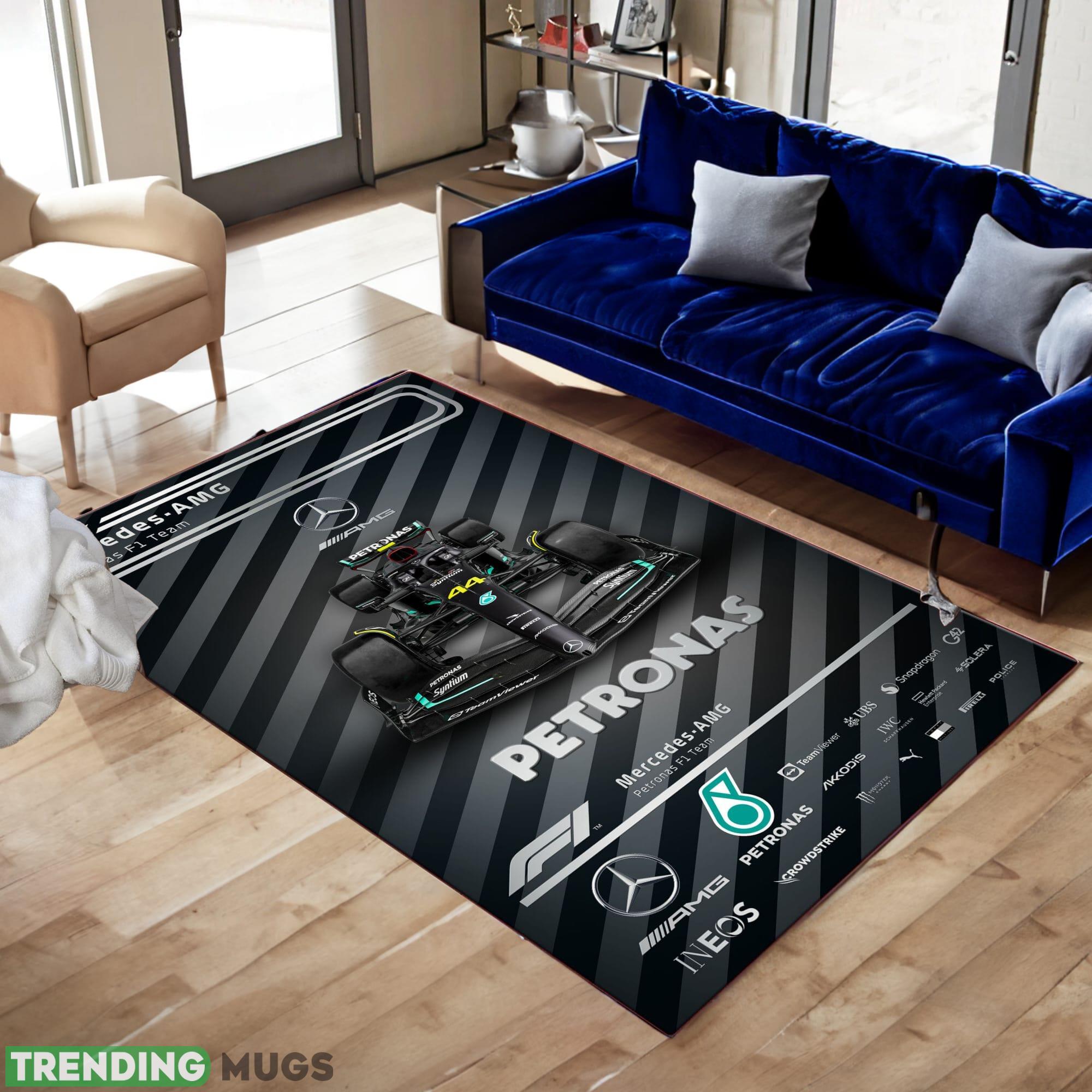 Mercedes AMG PETRONAS F1 Team Racing Style 9 Area Rugs Living Room Indoor Rugs Mercedes AMG PETRONAS F1 Team Racing Style 9 Area Rugs Living Room Indoor Rugs