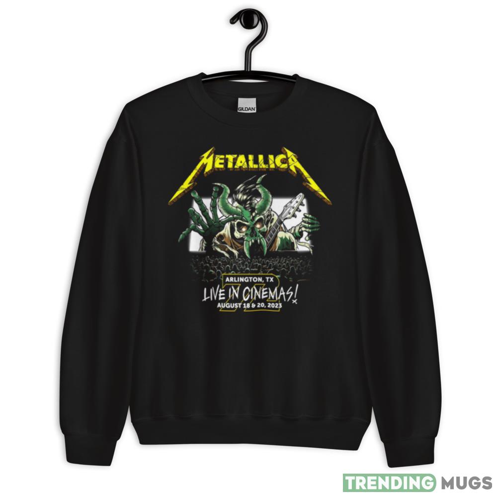 Metallica M72 Arlington TX USA Live In Cinemas World Tour August 18 20 2023 T Shirt - 18000 Unisex Heavy Blend Crewneck Sweatshirt Metallica M72 Arlington TX USA Live In Cinemas World Tour August 18 20 2023 T Shirt - 18000 Unisex Heavy Blend Crewneck Sweatshirt