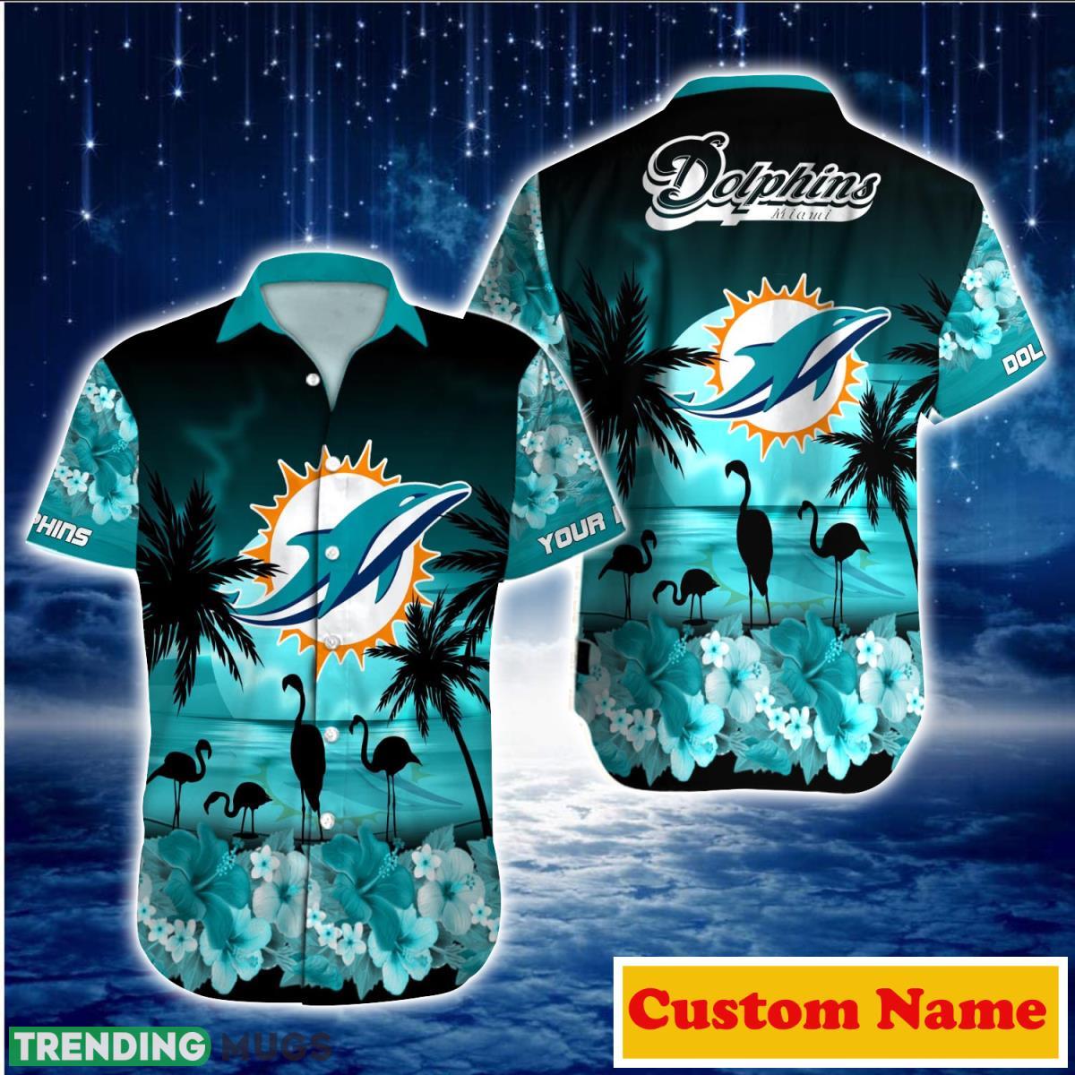 Miami Dolphins NFL Custom Name Hawaiian Shirt For Men And Women Style Gift For True Fans Product Photo 1 Miami Dolphins NFL Custom Name Hawaiian Shirt For Men And Women Style Gift For True Fans Product Photo 1