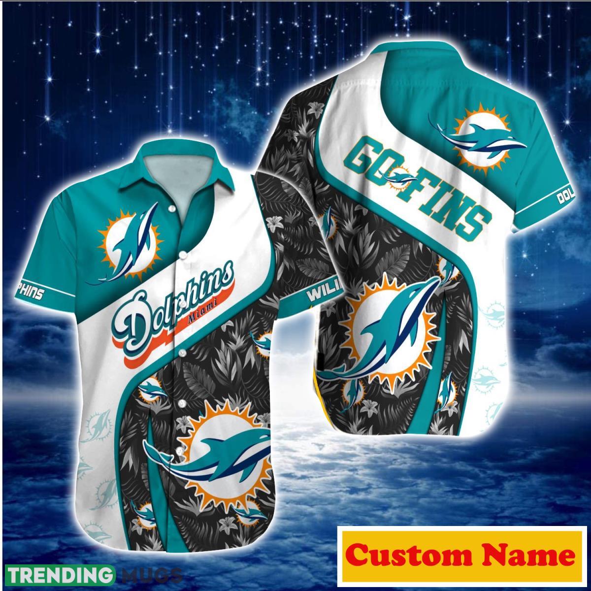 Miami Dolphins NFL Custom Name Hawaiian Shirt For Men And Women Unique Gift For True Fans Product Photo 1 Miami Dolphins NFL Custom Name Hawaiian Shirt For Men And Women Unique Gift For True Fans Product Photo 1