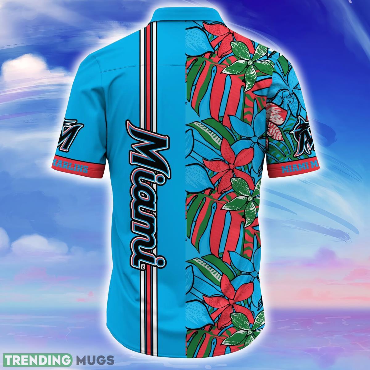 Miami Marlins MLB Flower Hawaiian Shirt Unique Gift For Fans Hawaiian Shirt Miami Marlins MLB Flower Hawaiian Shirt Unique Gift For Fans Hawaiian Shirt