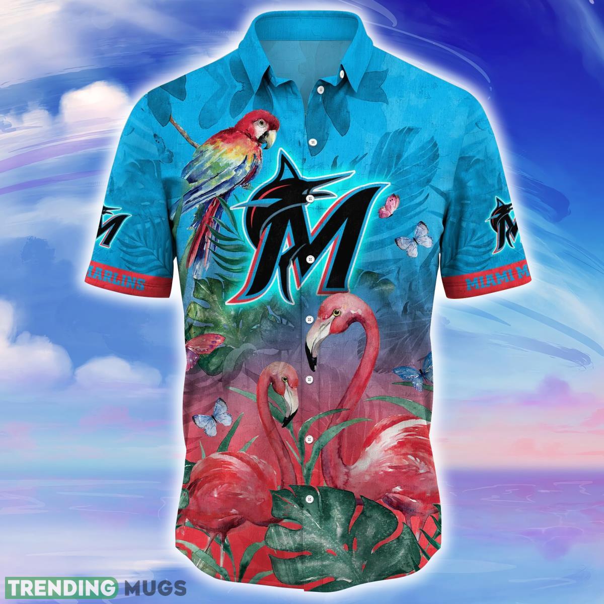 Miami Marlins MLB Flower Hawaiian Shirt Unique Gift For Men Women Fans Hawaiian Shirt Miami Marlins MLB Flower Hawaiian Shirt Unique Gift For Men Women Fans Hawaiian Shirt