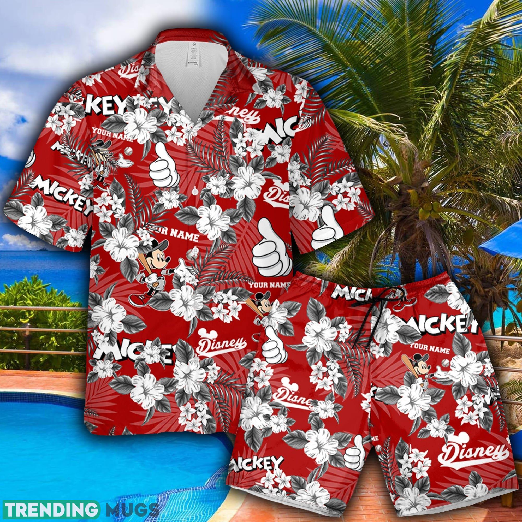 Mickey Baseball Red Black Hawaiian Shirt And Short Flowers Custom Name Summer Gift For Men And Women - Mickey Baseball Red Black Hawaiian Shirt Flowers Custom Name Summer Beach Gift For Men And Women Mickey Baseball Red Black Hawaiian Shirt And Short Flowers Custom Name Summer Gift For Men And Women - Mickey Baseball Red Black Hawaiian Shirt Flowers Custom Name Summer Beach Gift For Men And Women