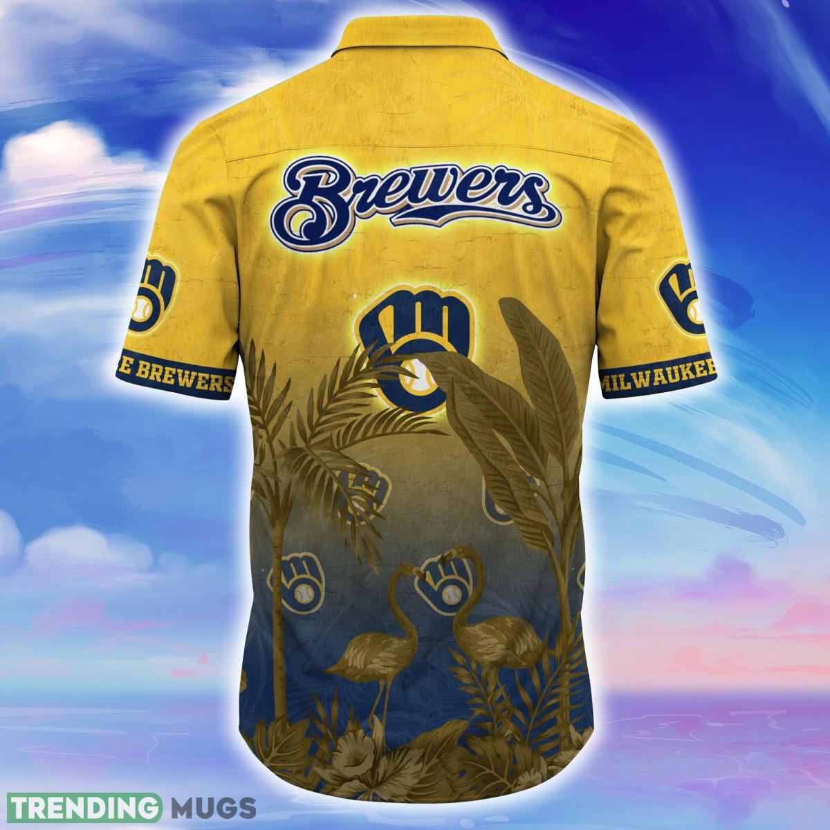 Milwaukee Brewers MLB Flower Hawaiian Shirt Best Gift For Fans Hawaiian Shirt Milwaukee Brewers MLB Flower Hawaiian Shirt Best Gift For Fans Hawaiian Shirt